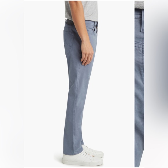 AG The Everett Sueded Stretch Sateen Slim Straight Leg Pants/ Ice Blue 36x34 - Picture 4 of 16